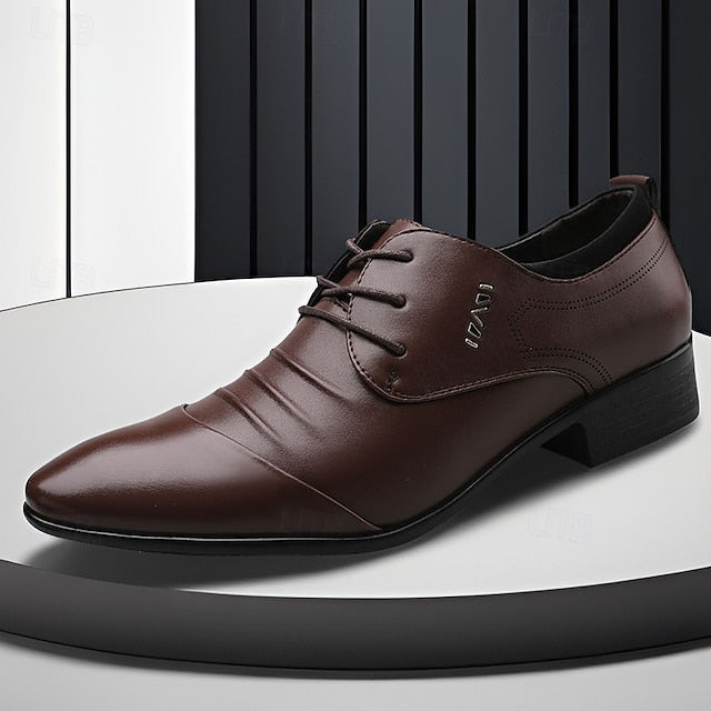 Elegant for - White Lace-Up Men's Formal Shoes