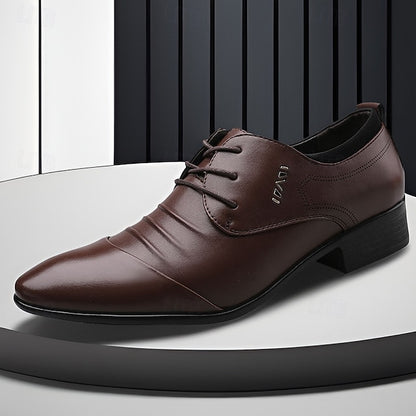 Elegant for - White Lace-Up Men's Formal Shoes