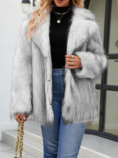 Fur Coat Comfortable Faux Warm Furs Women's