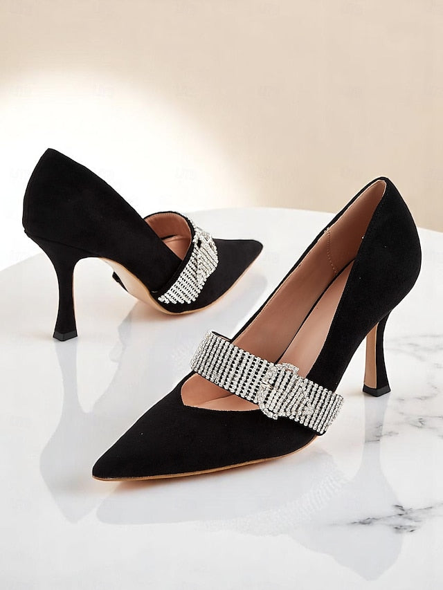 Slingback Pumps with Rhinestone-Embellished Women's