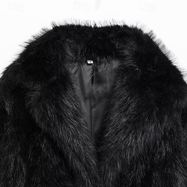 Faux Furs Fur Pocket Comfortable Warm Women's Coat