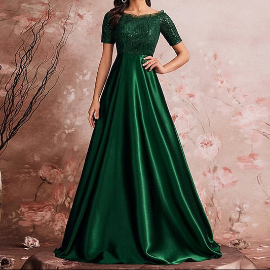 Bride A-Line of Formal Mother Gown Evening Sparkle the Dress