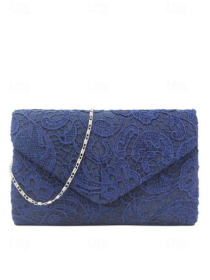 Lace with Chain Bag Women's Evening Strap Clutch