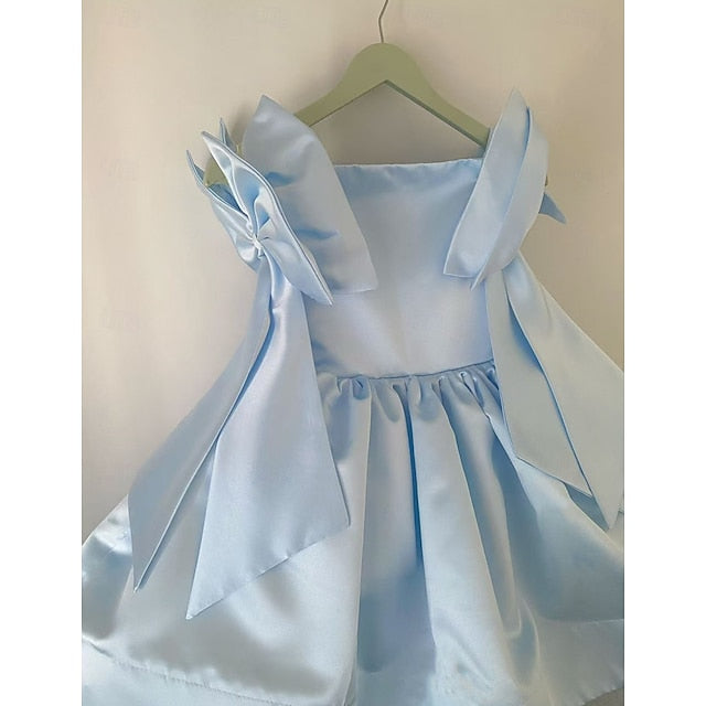 Girls' Kids Dress Girl Flower Solid Color Party