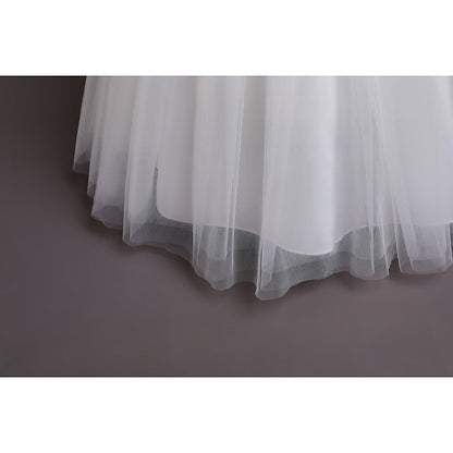 Girl Color Solid Girls' Flower Party Kids Dress