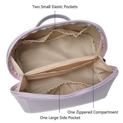 Women's Cosmetic Makeup Handbag Leather PU Bag Travel