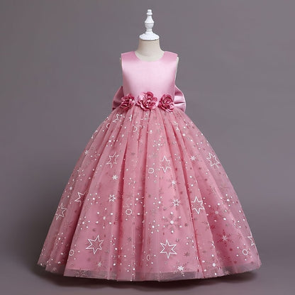 Dress Line Little Girls' Kids Wedding Party A Flower