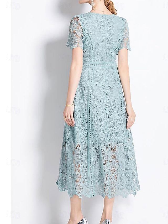 Tea the Dress Length Neck Elegant Mother Bride of Crew