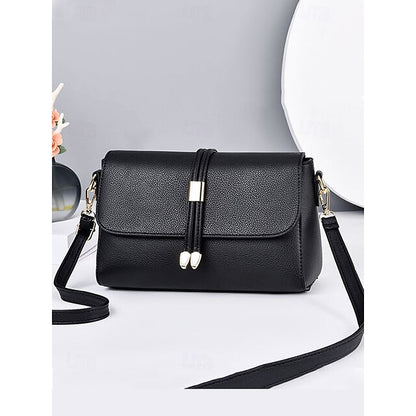 Burgundy Bags in Crossbody Leather Black Women's Faux and