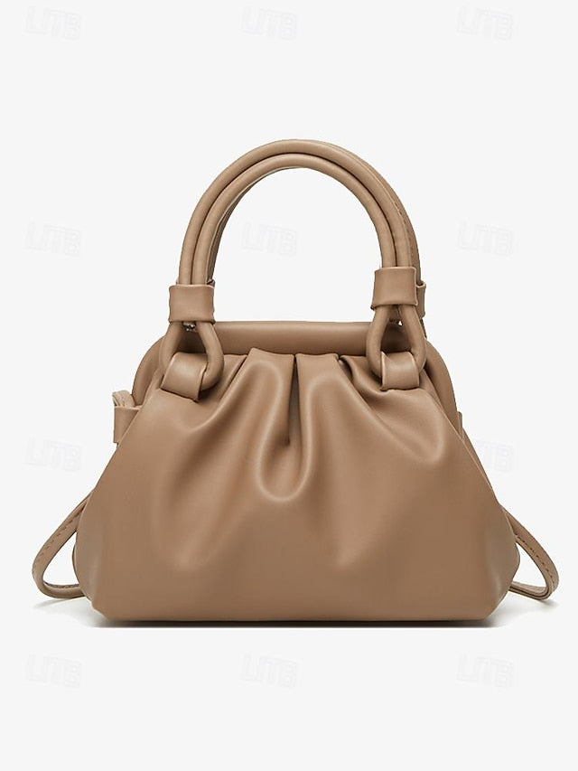 Cream – Elegant Handbag with Drawstring Closure Women's