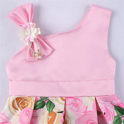 Dress 3D Girls' Sleeveless Easter Summer Party Flower