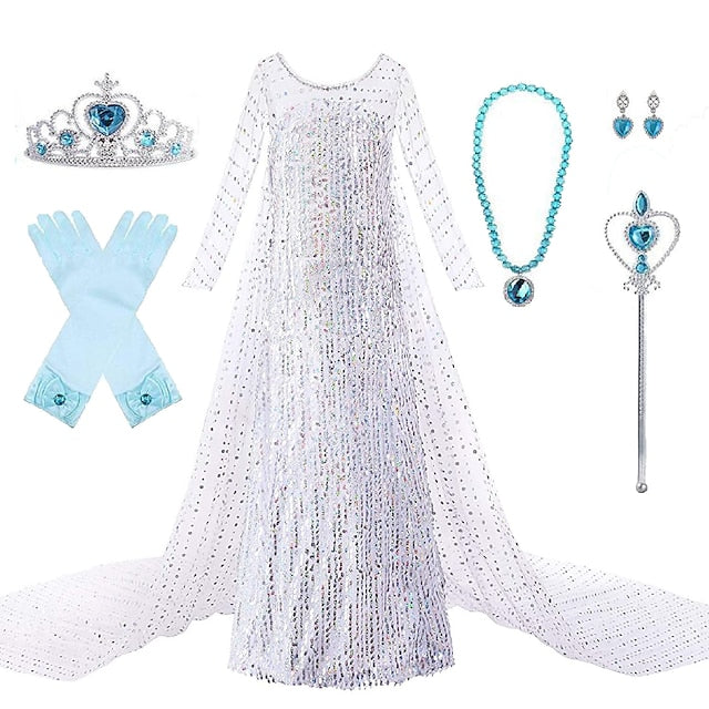 Flower Princess Movie Frozen Dress Girls' Elsa Girl