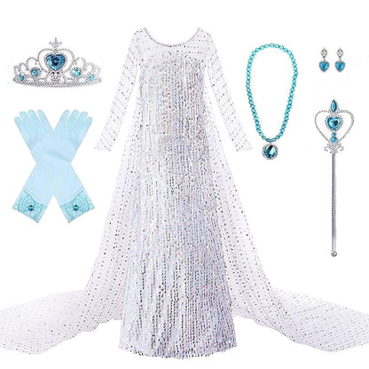 Flower Princess Movie Frozen Dress Girls' Elsa Girl