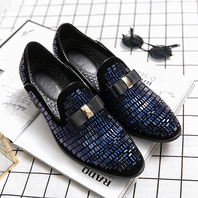 Elegant Strap Loafers Silver and Men's Prom Woven – Monk