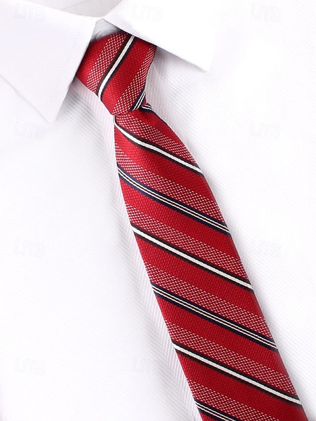 and Narrow Stripes Ties Men's Zip Classic Pre-Tied -