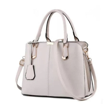 Elegant Faux Leather Structured Handbag – Green Women's