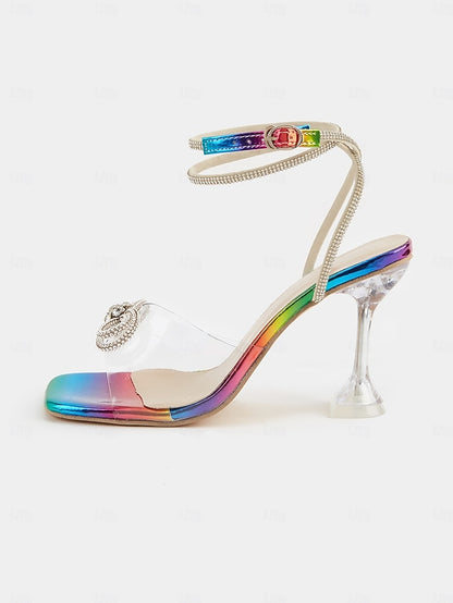 Rainbow High Colorful - Bow with Crystal Clear Detail Heel Heels