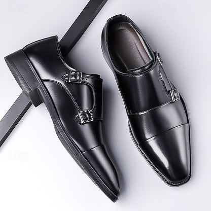 Shoes – Elegant Strap Double Leather Men's Monk