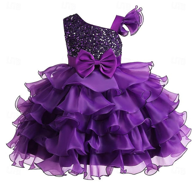 Pageant Party Girls Flower Dress Kids Gown Ball Wedding Ruffle