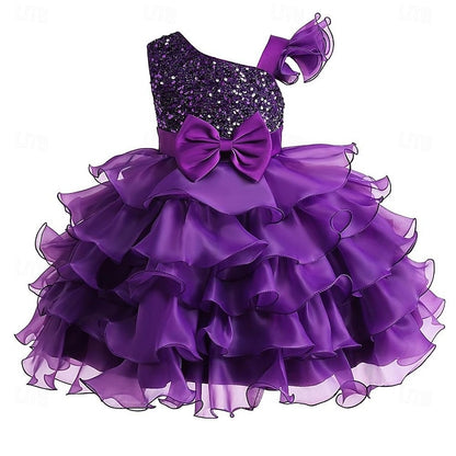 Pageant Party Girls Flower Dress Kids Gown Ball Wedding Ruffle
