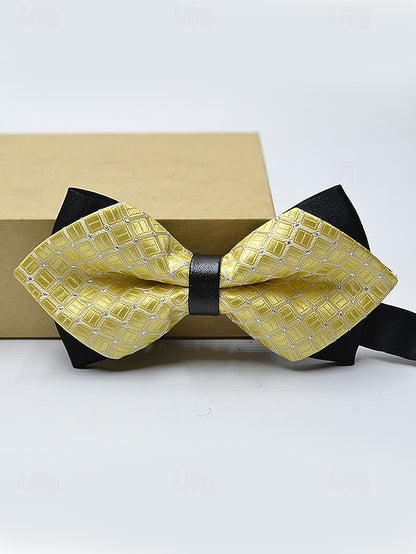 Pattern Bow Tie Christmas Men's Geometric with
