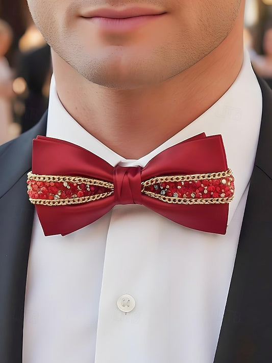 Men's – Christmas Tie Bow Red