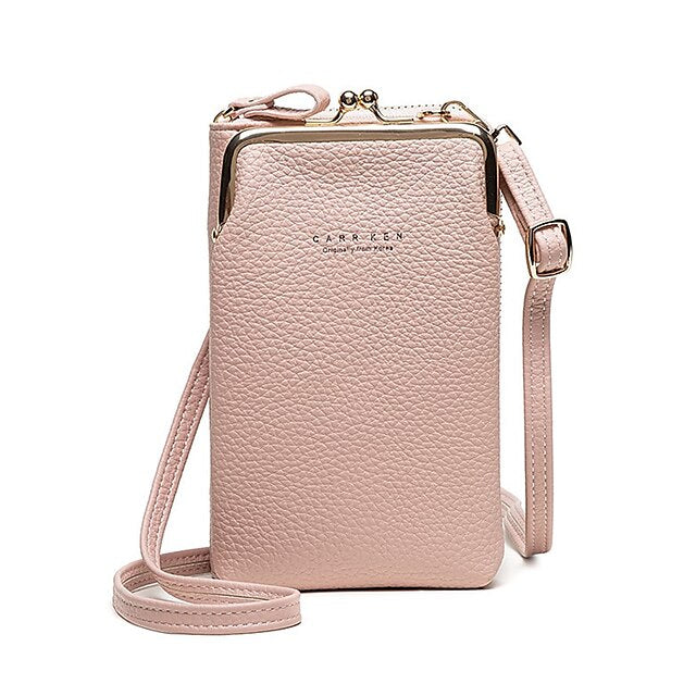 Bag Gold Women's Faux with Frame Leather Black Crossbody