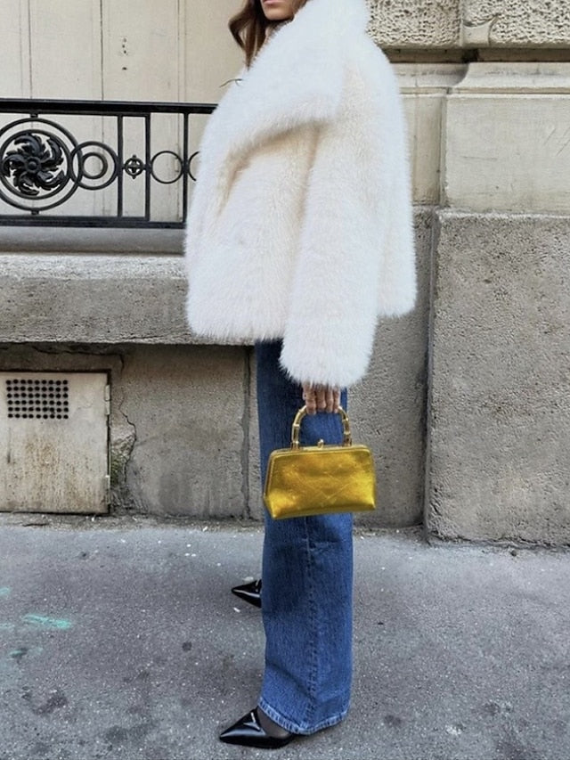 Women's Furs Leathers Warm Faux Fur Comfortable Coat