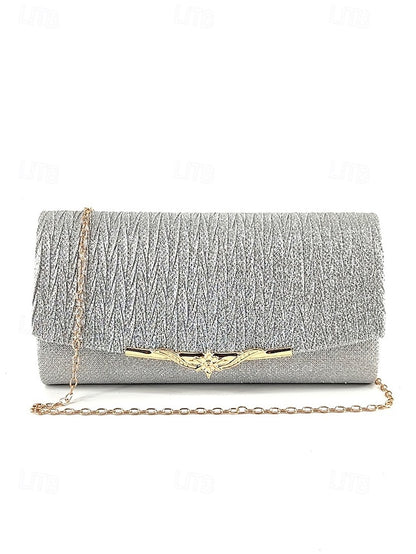 Glitter Women's Elegant Handbag Gold - Clutch Party Evening