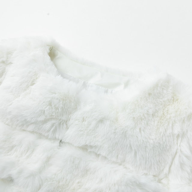 Coat Faux Comfortable Active Elegant Women's Fur Street