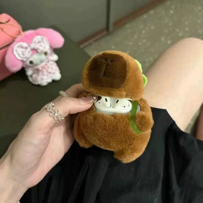 Étui pour écouteurs AirPods en peluche Capybara GEM039