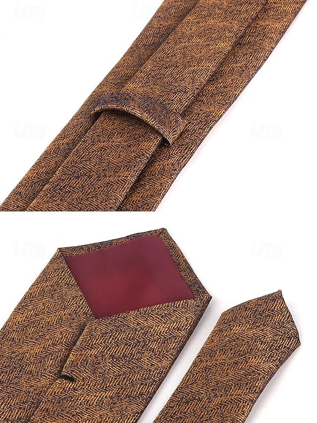 – Christmas Men's Stylish Herringbone Polyester Tie