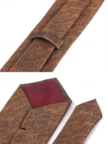 – Christmas Men's Stylish Herringbone Polyester Tie