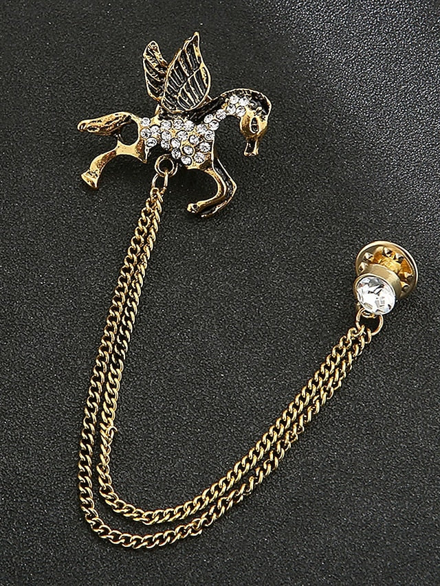 Men's with Lapel Pin Christmas Brooch Deer