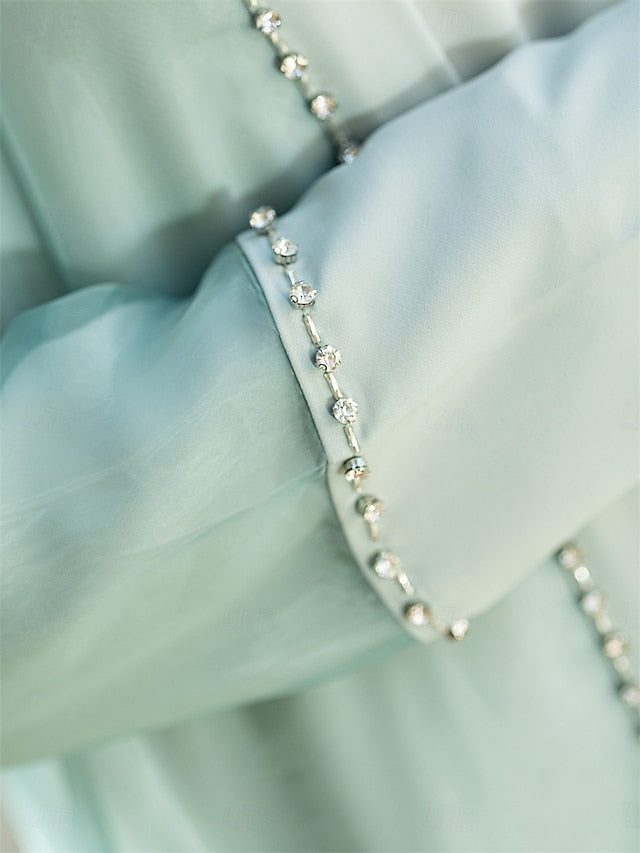 of A-Line Mother Neck Vintage Crew Bride Floor Elegant the Dress