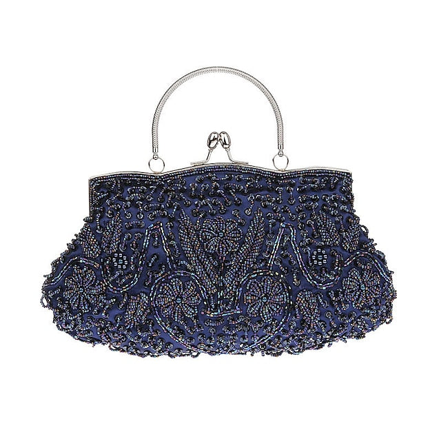 Evening White Clutch Beaded – Vintage Purse Women's