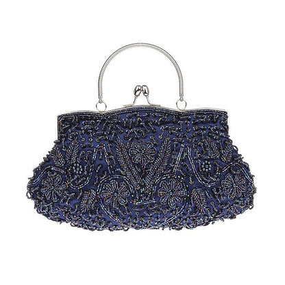 Evening White Clutch Beaded – Vintage Purse Women's