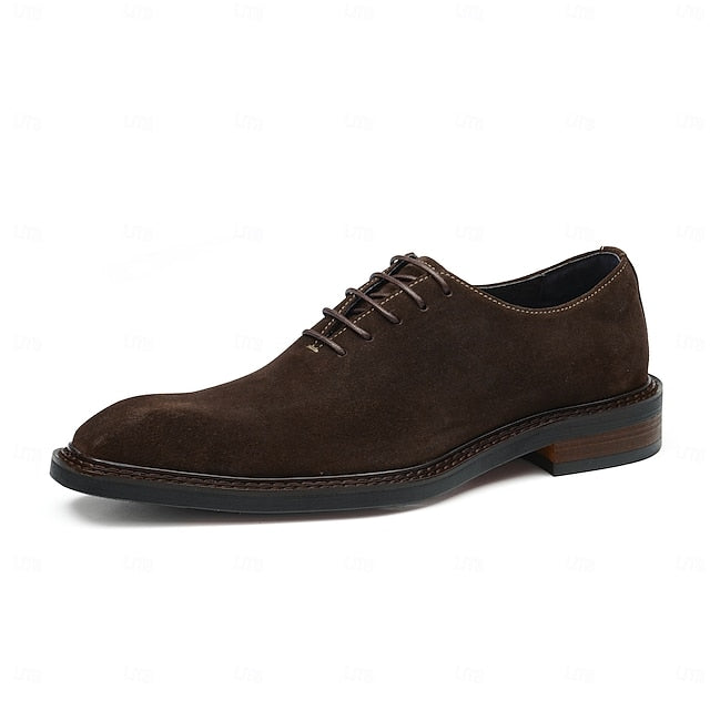 Genuine Leather Cowhide - Shoes Suede Men's Oxford