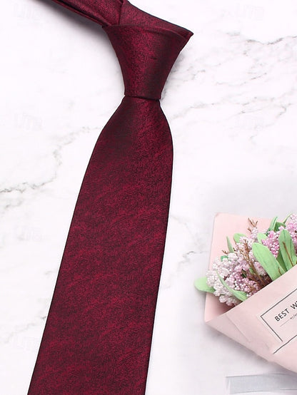 – Christmas Men's Stylish Herringbone Polyester Tie