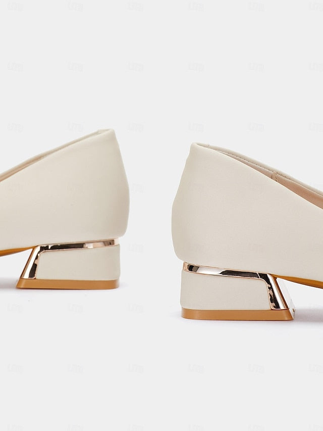 Pearl Women's Low Elegant - Pointed Embellished Flats Heel