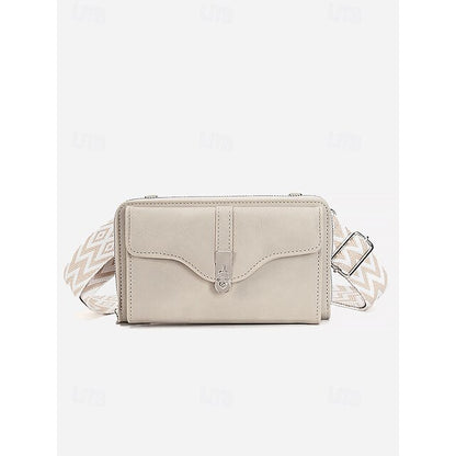 Crossbody Faux Women's Geometric Bag Pattern with Leather