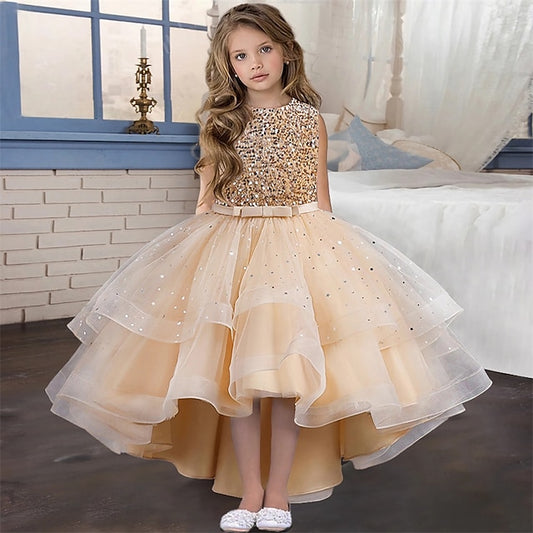 Party Kids Girls' Color Solid Sleeveless Dress