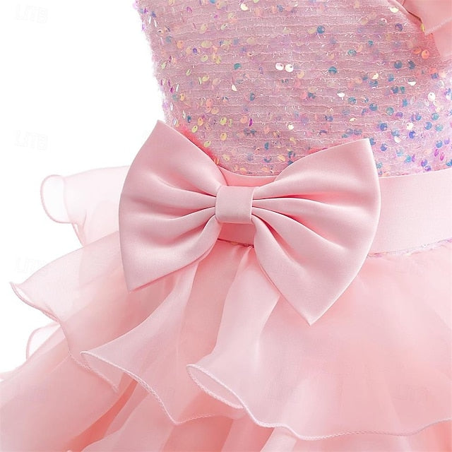 Pageant Party Girls Flower Dress Kids Gown Ball Wedding Ruffle