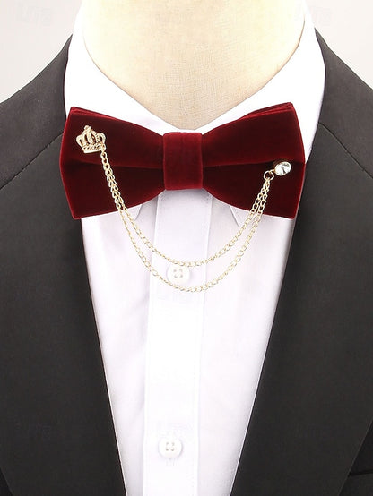 Velvet Tie Detail Chain – Crown Bow and Men's with
