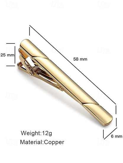 Men's Classic 7 Colors Tie Metal - Clip Available