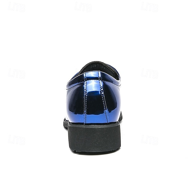 Patent Formal Green – for Men Lace-Up Shoes Leather Glossy