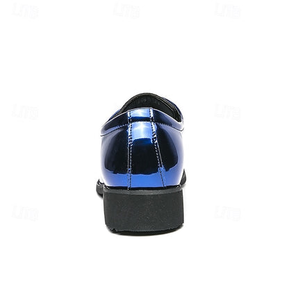 Patent Formal Green – for Men Lace-Up Shoes Leather Glossy