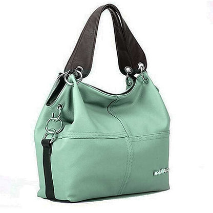 Casual Handbag with Canvas Leather Straps – Women's