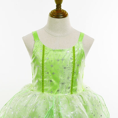Princess Tinker Girl Dress Theme Flower Fairytale Bell Tiana