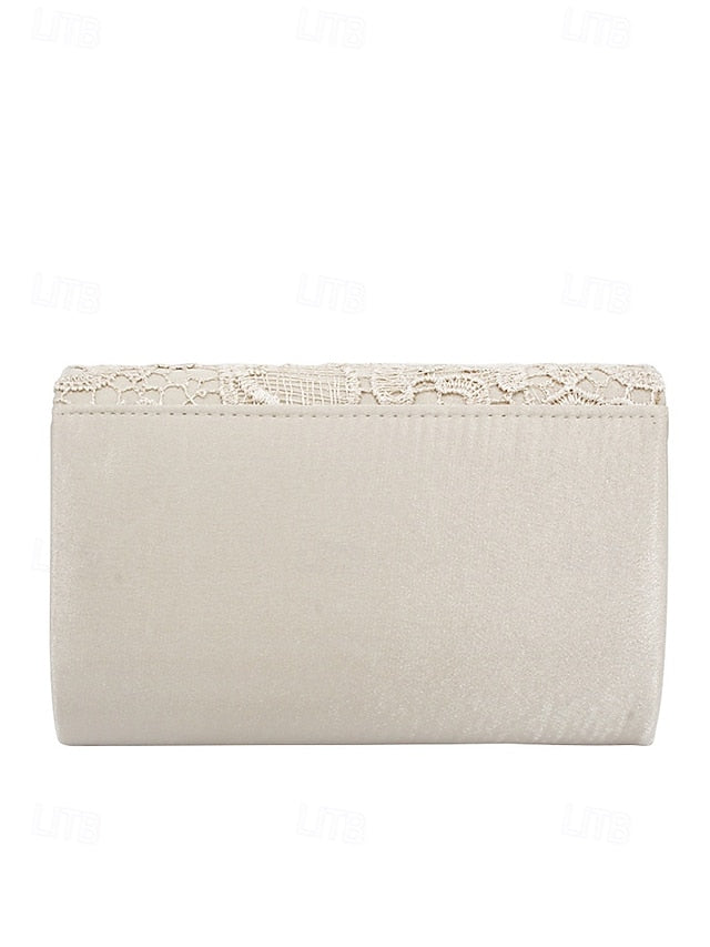 Lace with Chain Bag Women's Evening Strap Clutch